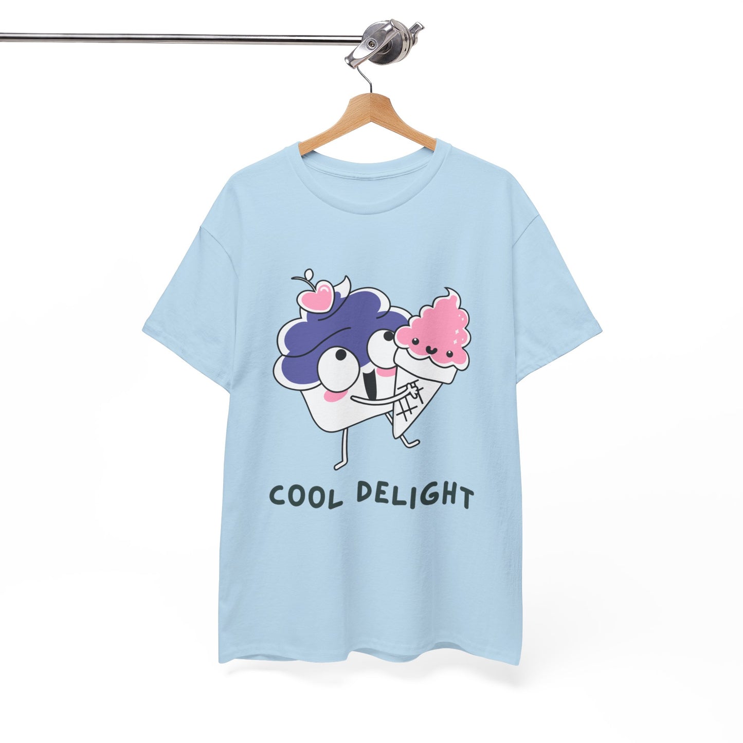 Cool Delight Unisex Cotton Tee, Fun Graphic Tee, Ice Cream Lover Shirt, Summer Vibes Apparel, Cute Gift for Kids & Adults