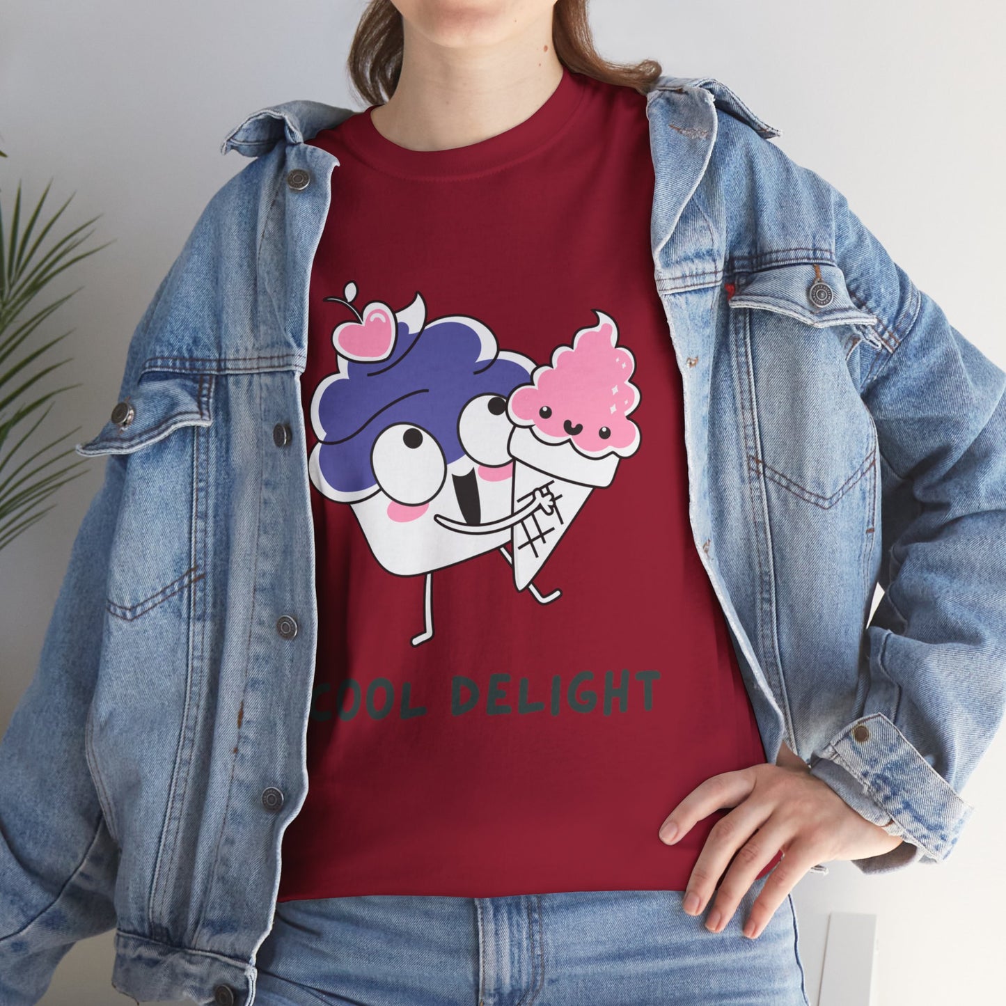 Cool Delight Unisex Cotton Tee, Fun Graphic Tee, Ice Cream Lover Shirt, Summer Vibes Apparel, Cute Gift for Kids & Adults