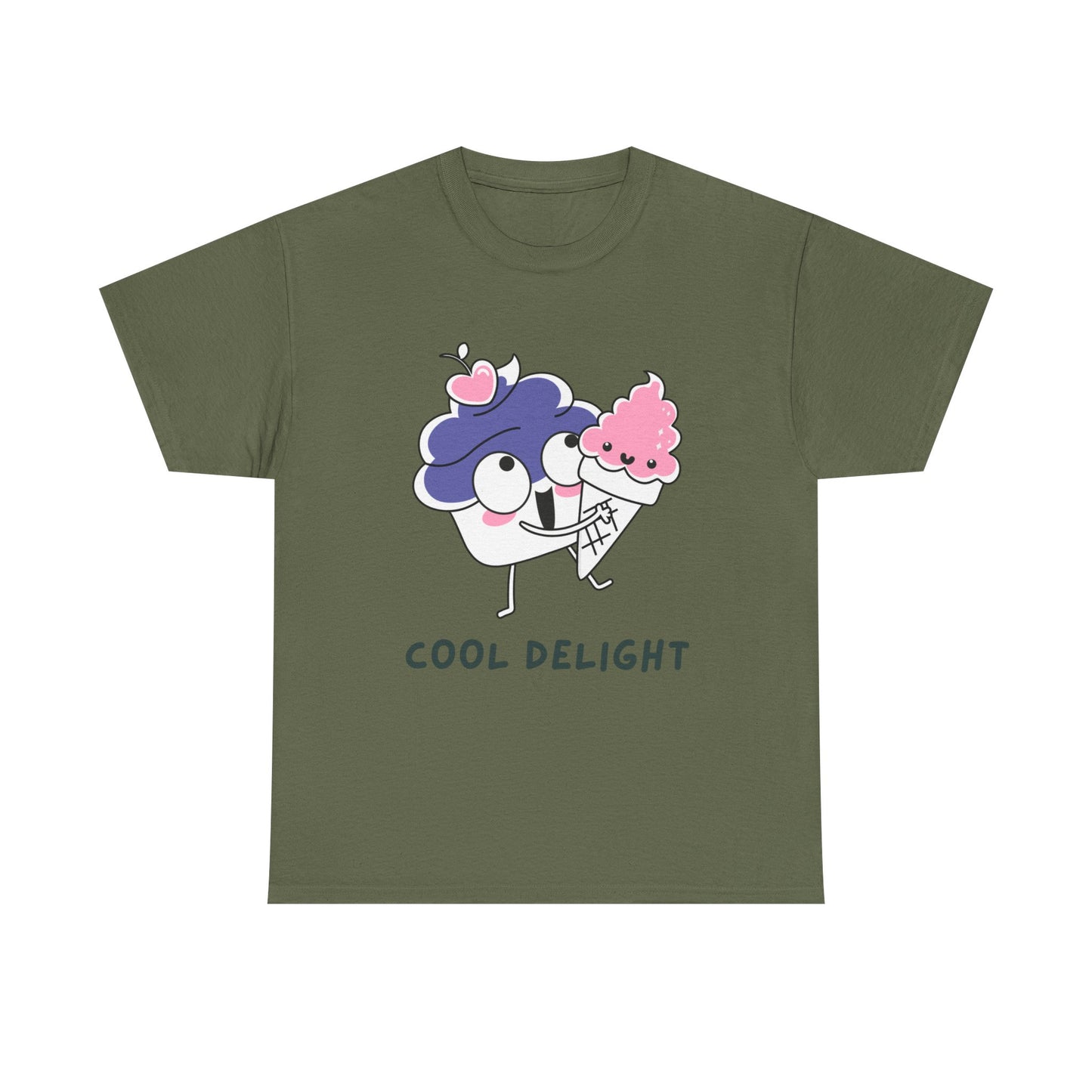 Cool Delight Unisex Cotton Tee, Fun Graphic Tee, Ice Cream Lover Shirt, Summer Vibes Apparel, Cute Gift for Kids & Adults