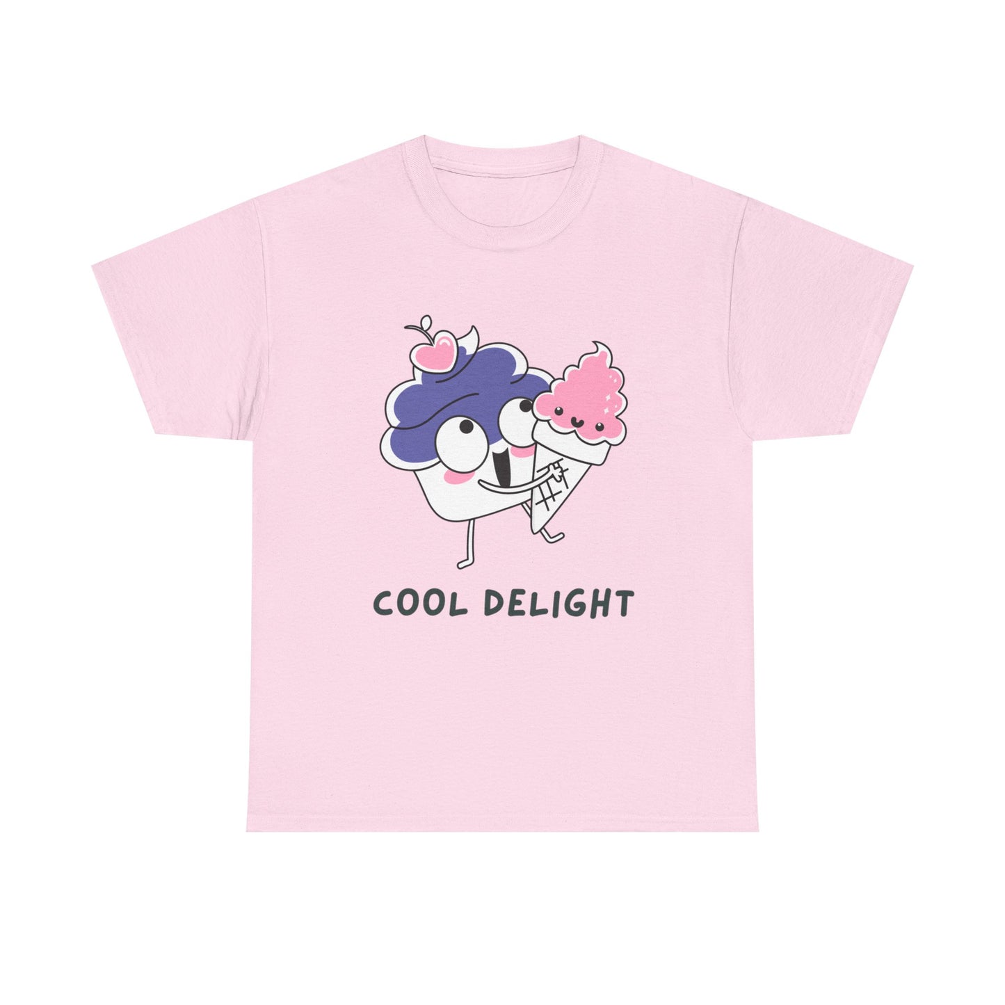 Cool Delight Unisex Cotton Tee, Fun Graphic Tee, Ice Cream Lover Shirt, Summer Vibes Apparel, Cute Gift for Kids & Adults