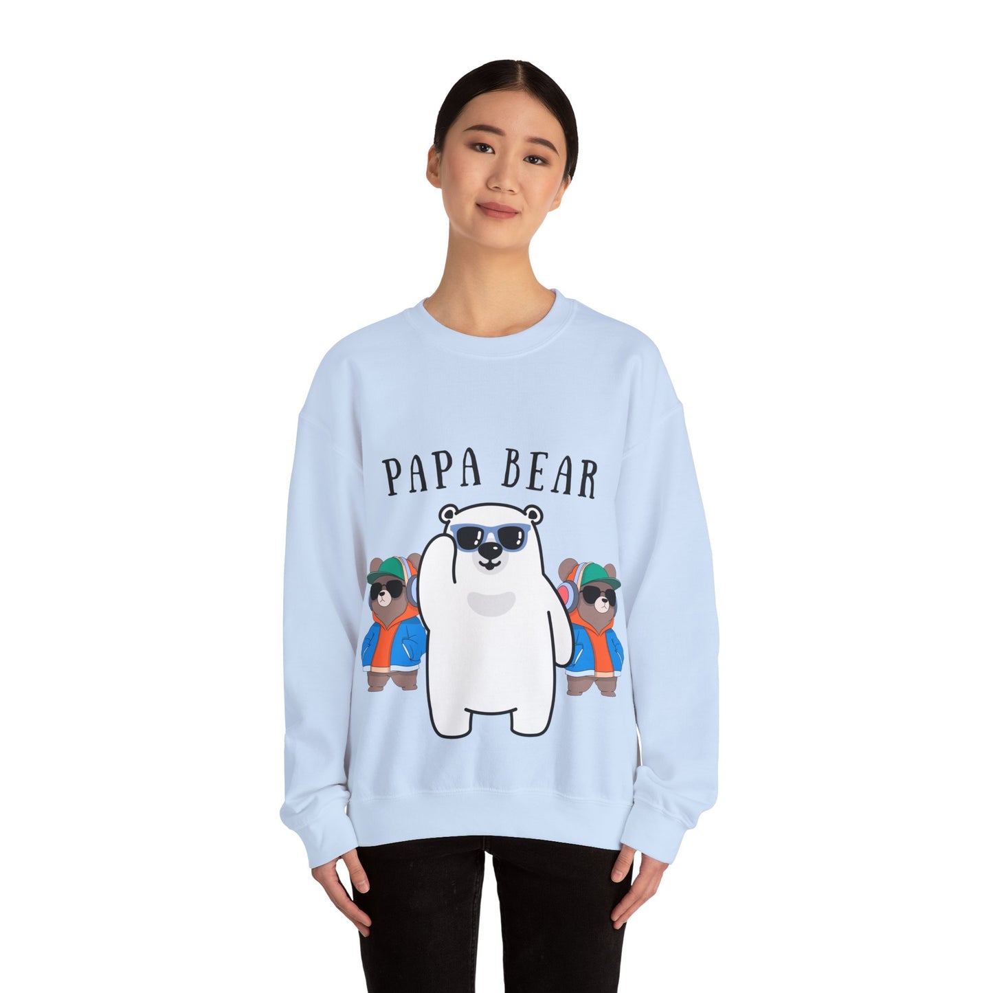 Papa Bear Unisex Heavy Blend Sweatshirt | Cozy Gift for Dads, Bears Lovers, Family Gatherings, Casual Wear, Birthdays, Holidays