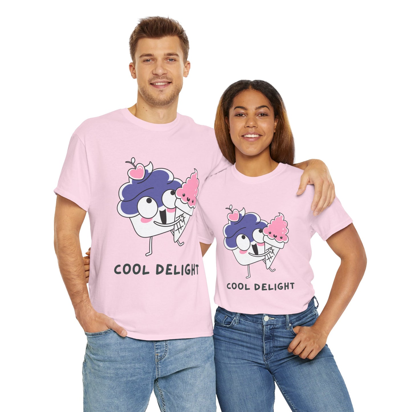 Cool Delight Unisex Cotton Tee, Fun Graphic Tee, Ice Cream Lover Shirt, Summer Vibes Apparel, Cute Gift for Kids & Adults