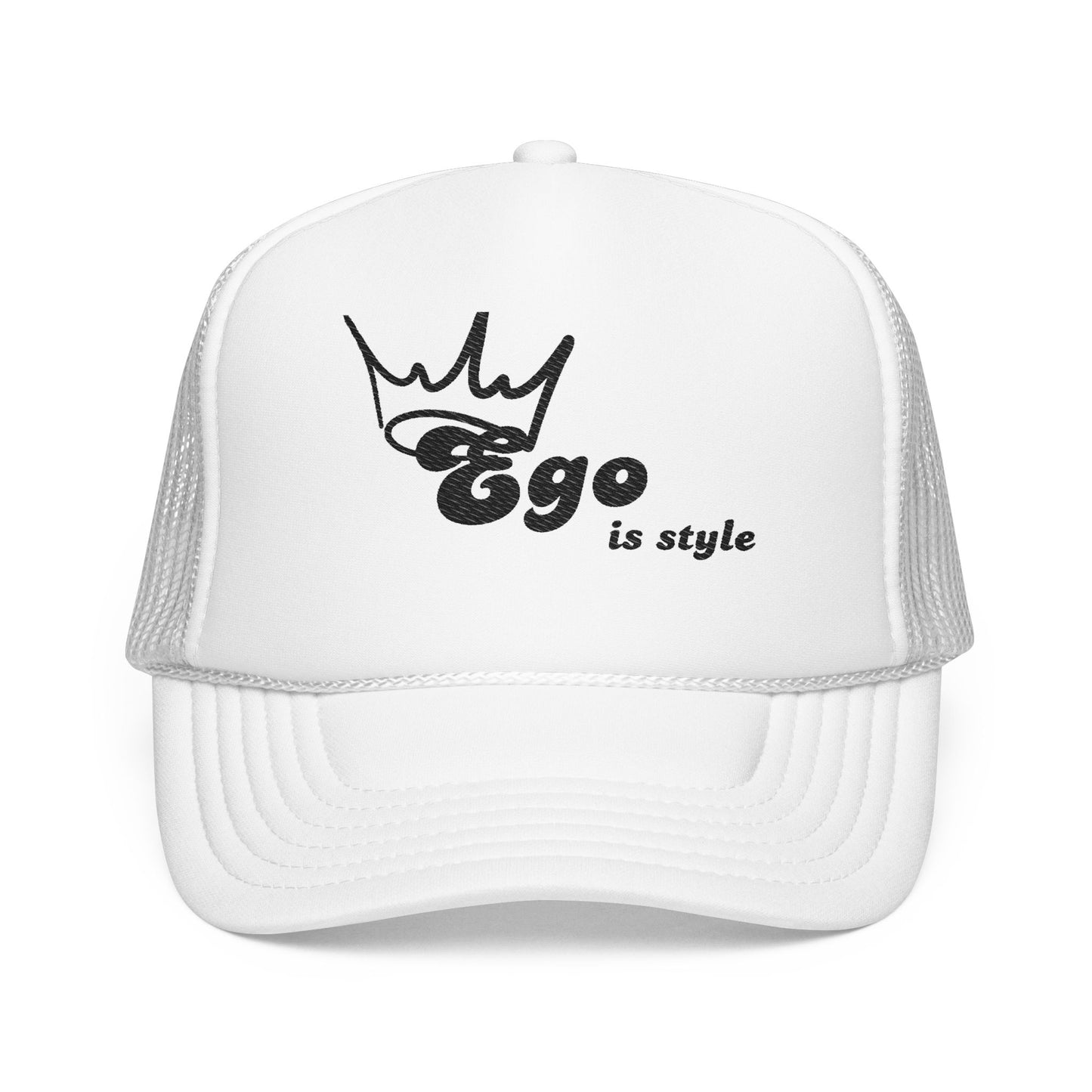 Stylish Embroidered Foam Trucker Hat, Mens Cap, Casual Fashion Accessory, Great for Gifts, Summer Wear, Ego is Style