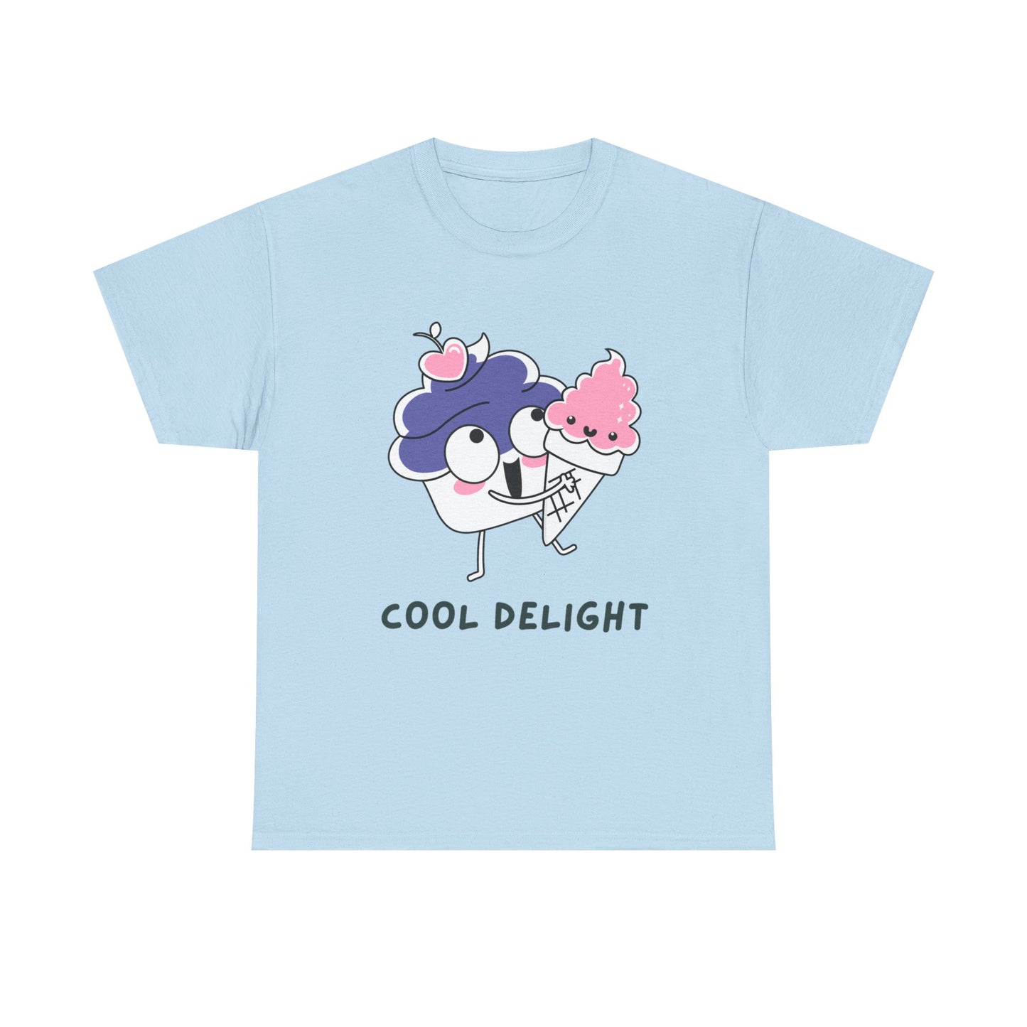 Cool Delight Unisex Cotton Tee, Fun Graphic Tee, Ice Cream Lover Shirt, Summer Vibes Apparel, Cute Gift for Kids & Adults