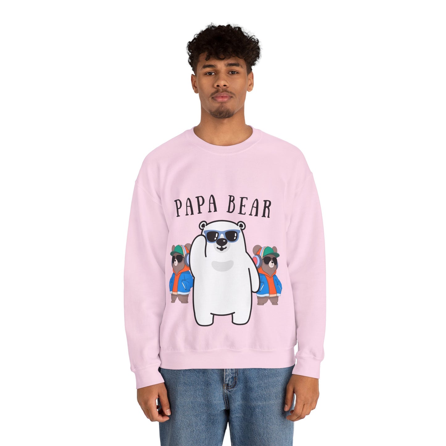 Papa Bear Unisex Heavy Blend Sweatshirt | Cozy Gift for Dads, Bears Lovers, Family Gatherings, Casual Wear, Birthdays, Holidays