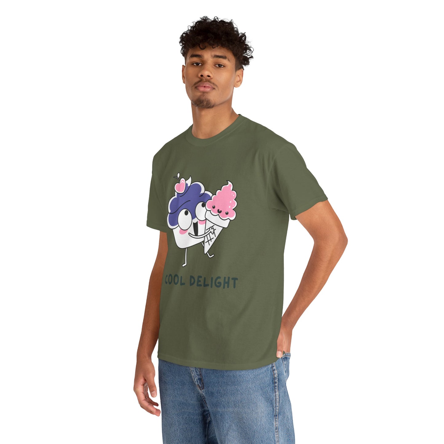 Cool Delight Unisex Cotton Tee, Fun Graphic Tee, Ice Cream Lover Shirt, Summer Vibes Apparel, Cute Gift for Kids & Adults