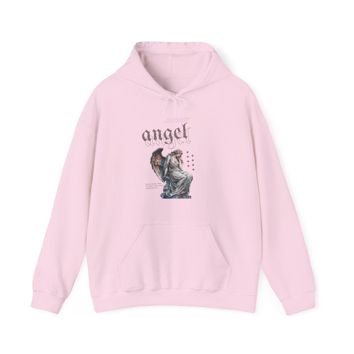 Angel Graphic Hooded Sweatshirt, Unisex Sweater, Cozy Gift, Spiritual Apparel, Fall Fashion, Chill Vibes, Everyday Wear