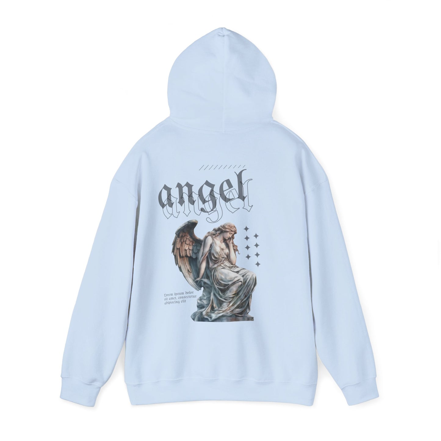 Angel Graphic Hooded Sweatshirt, Unisex Sweater, Cozy Gift, Spiritual Apparel, Fall Fashion, Chill Vibes, Everyday Wear