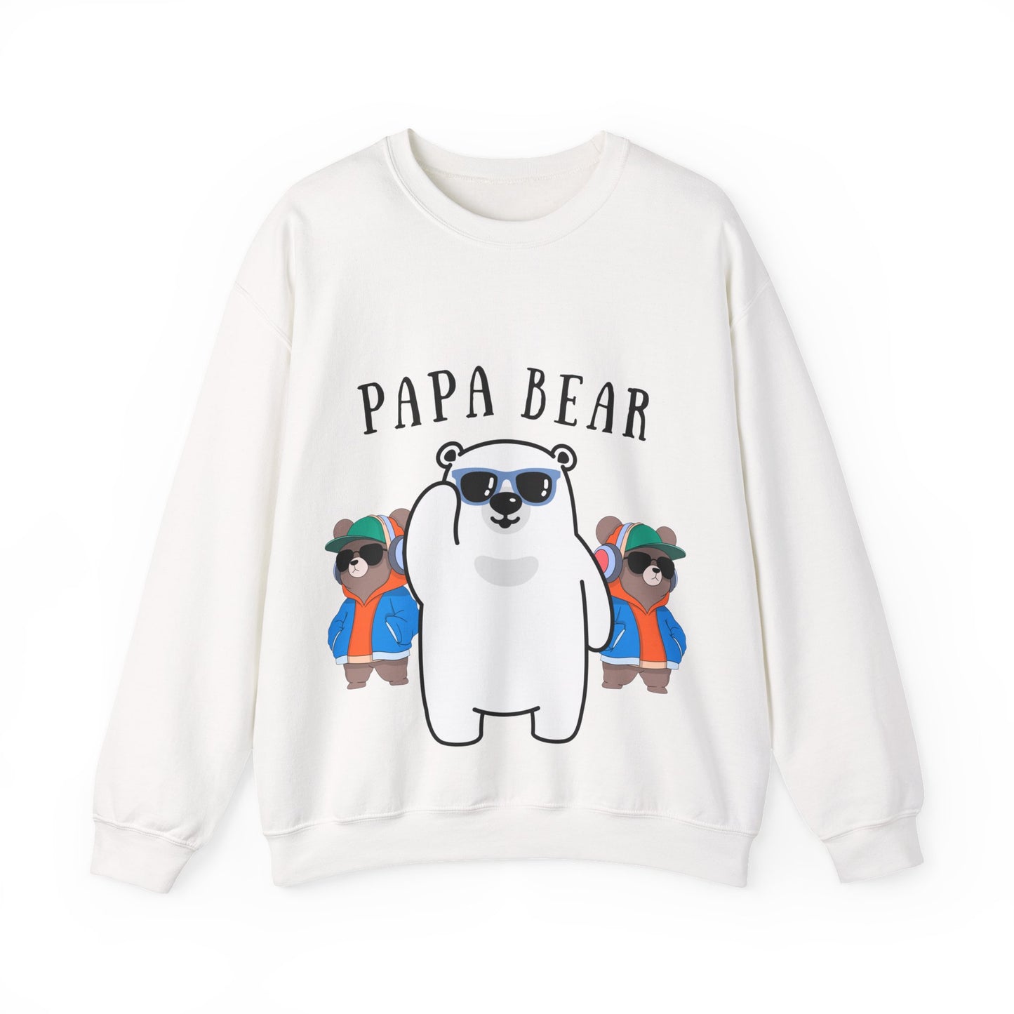 Papa Bear Unisex Heavy Blend Sweatshirt | Cozy Gift for Dads, Bears Lovers, Family Gatherings, Casual Wear, Birthdays, Holidays
