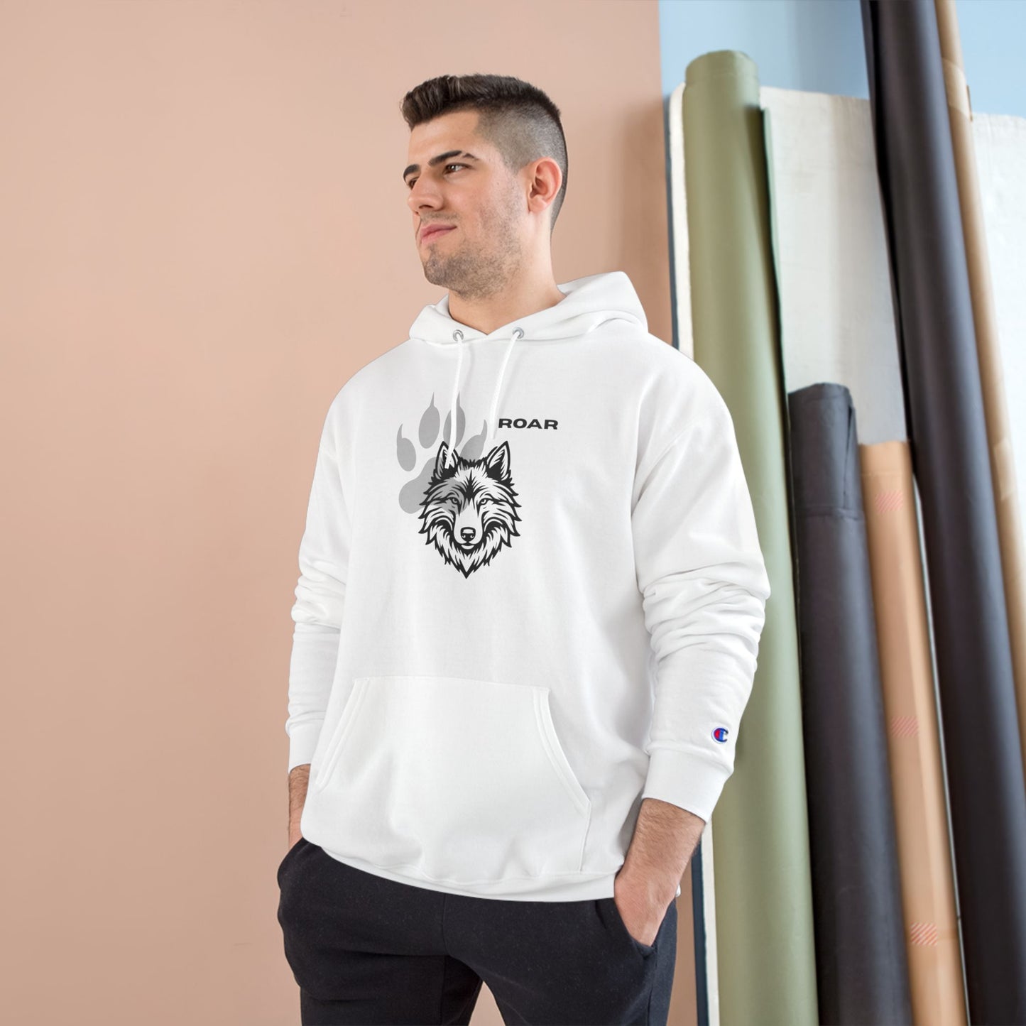 Fierce Wolf Champion Hoodie - Roar Graphic Sweatshirt | Animal Lover Gift, Cozy Streetwear, Unisex Apparel, Winter Fashion