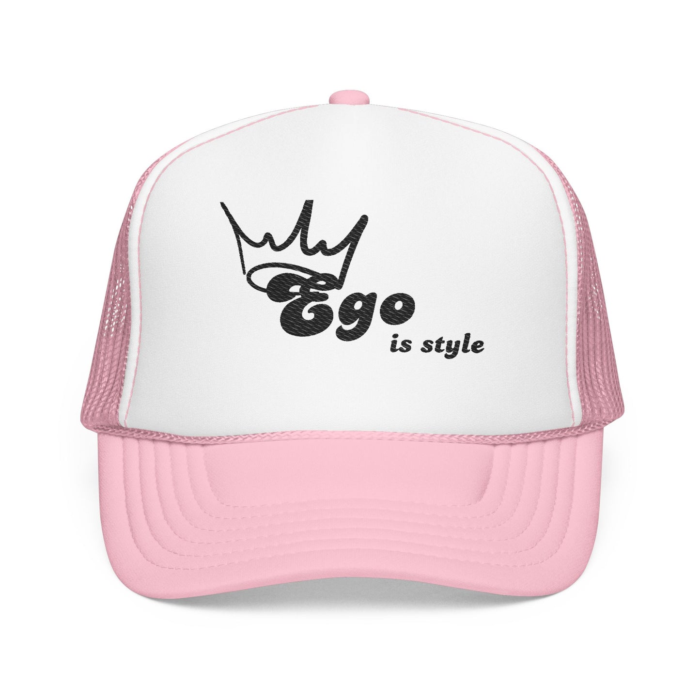 Stylish Embroidered Foam Trucker Hat, Mens Cap, Casual Fashion Accessory, Great for Gifts, Summer Wear, Ego is Style
