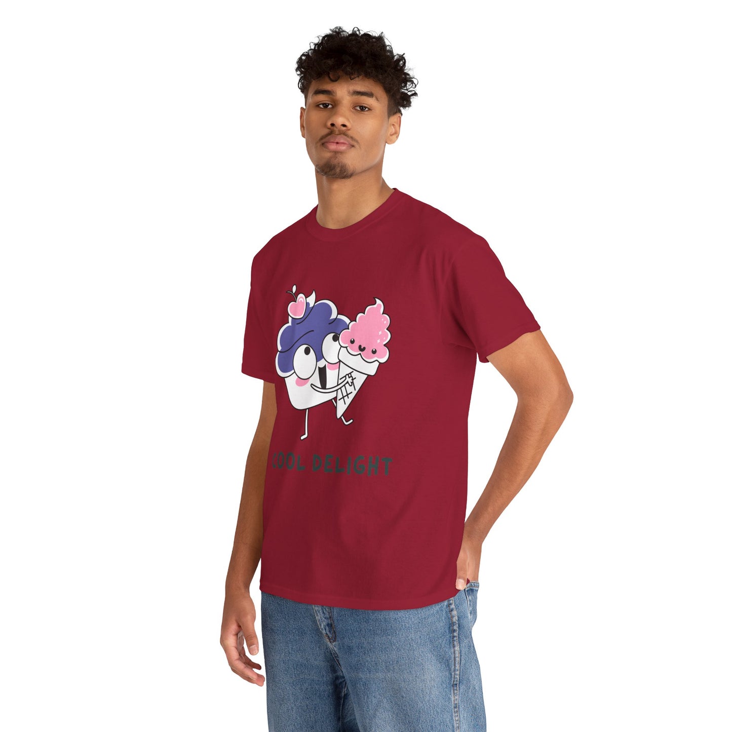 Cool Delight Unisex Cotton Tee, Fun Graphic Tee, Ice Cream Lover Shirt, Summer Vibes Apparel, Cute Gift for Kids & Adults