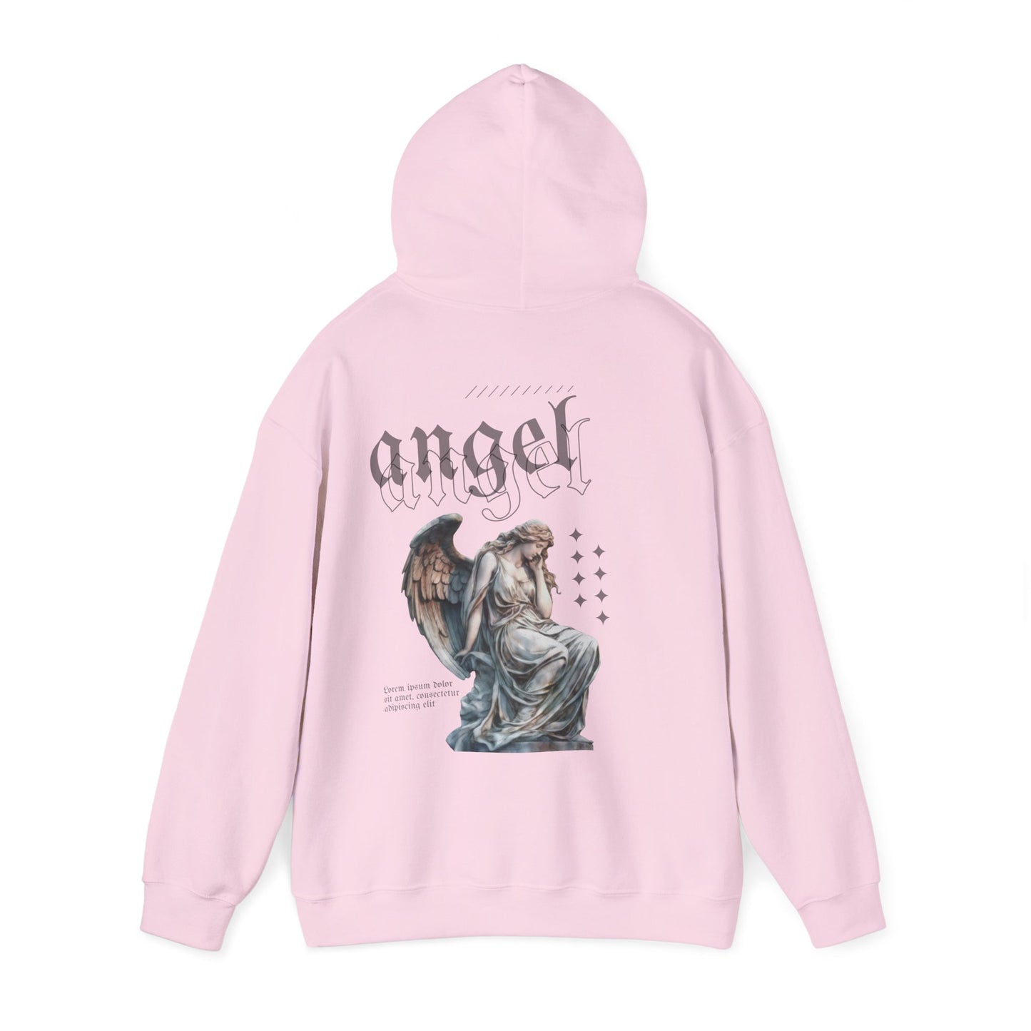 Angel Graphic Hooded Sweatshirt, Unisex Sweater, Cozy Gift, Spiritual Apparel, Fall Fashion, Chill Vibes, Everyday Wear