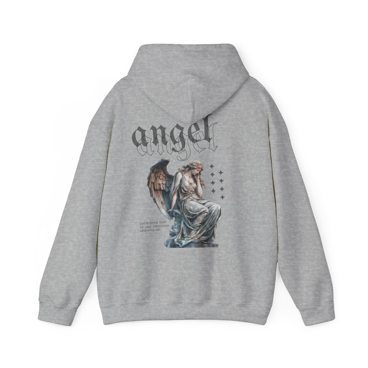 Angel Graphic Hooded Sweatshirt, Unisex Sweater, Cozy Gift, Spiritual Apparel, Fall Fashion, Chill Vibes, Everyday Wear