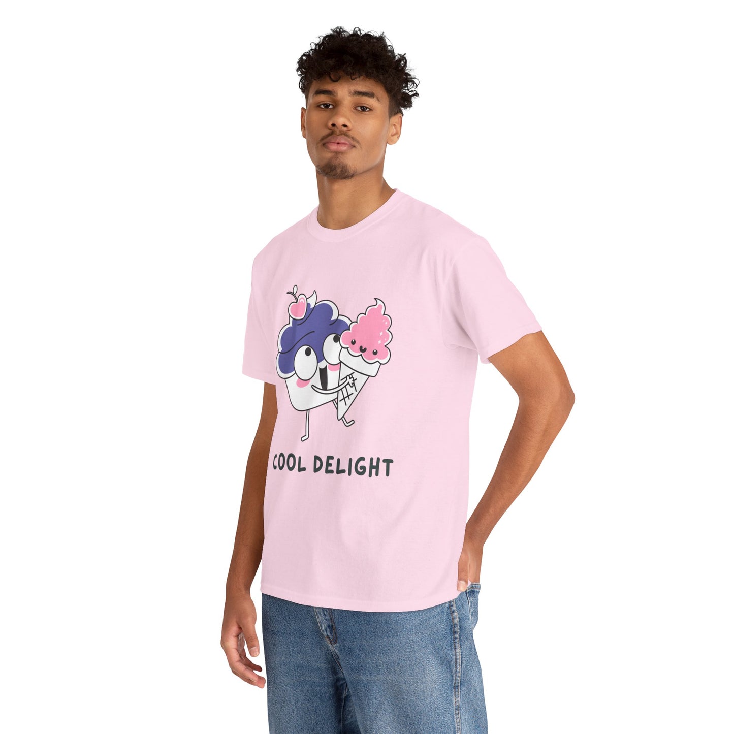 Cool Delight Unisex Cotton Tee, Fun Graphic Tee, Ice Cream Lover Shirt, Summer Vibes Apparel, Cute Gift for Kids & Adults