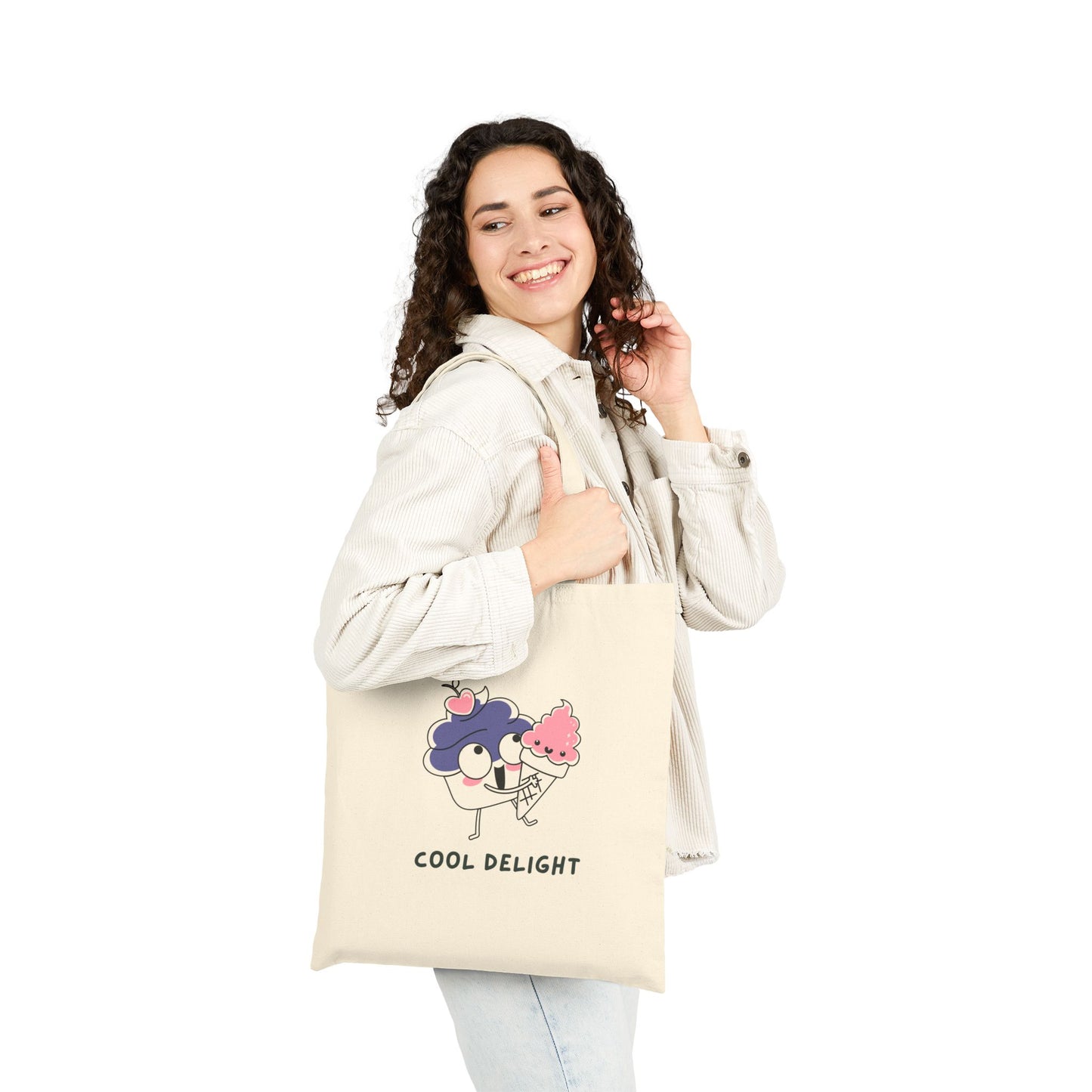 Cute Ice Cream Tote Bag, Eco-Friendly Shopping Bag, Gift for Ice Cream Lovers, Beach Bag, Funny Tote, Cool Delight Bag