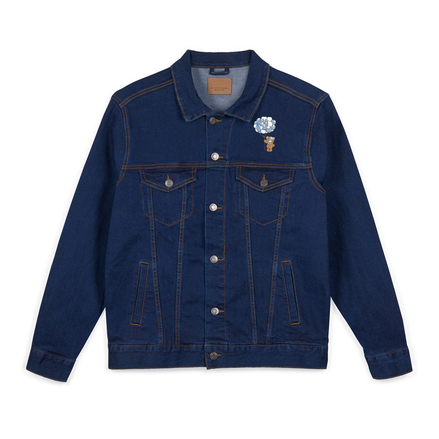 Embroidered Unisex Denim Jacket, Casual Outerwear, Stylish Layering Piece, Perfect Gift for Her, Streetwear Fashion