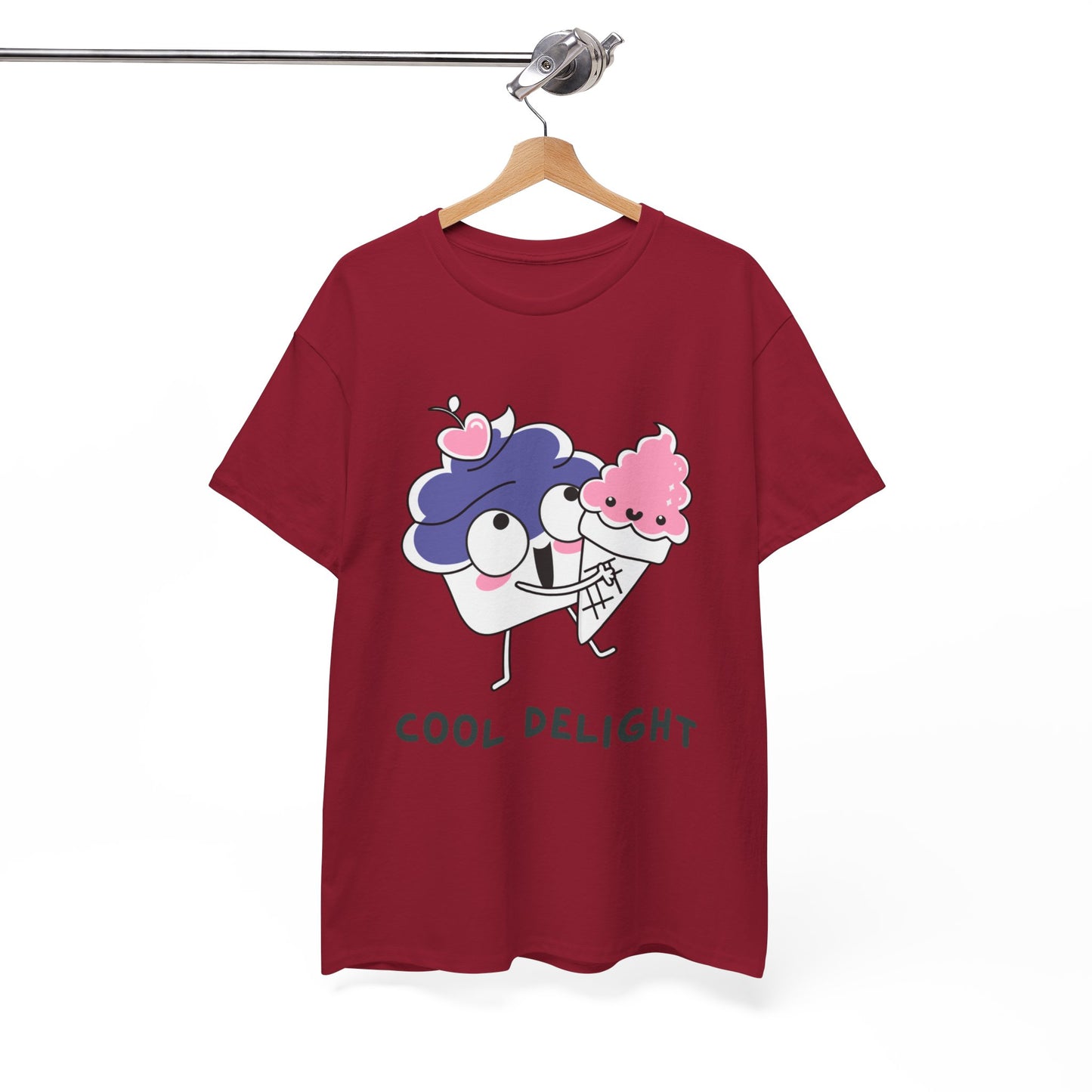 Cool Delight Unisex Cotton Tee, Fun Graphic Tee, Ice Cream Lover Shirt, Summer Vibes Apparel, Cute Gift for Kids & Adults