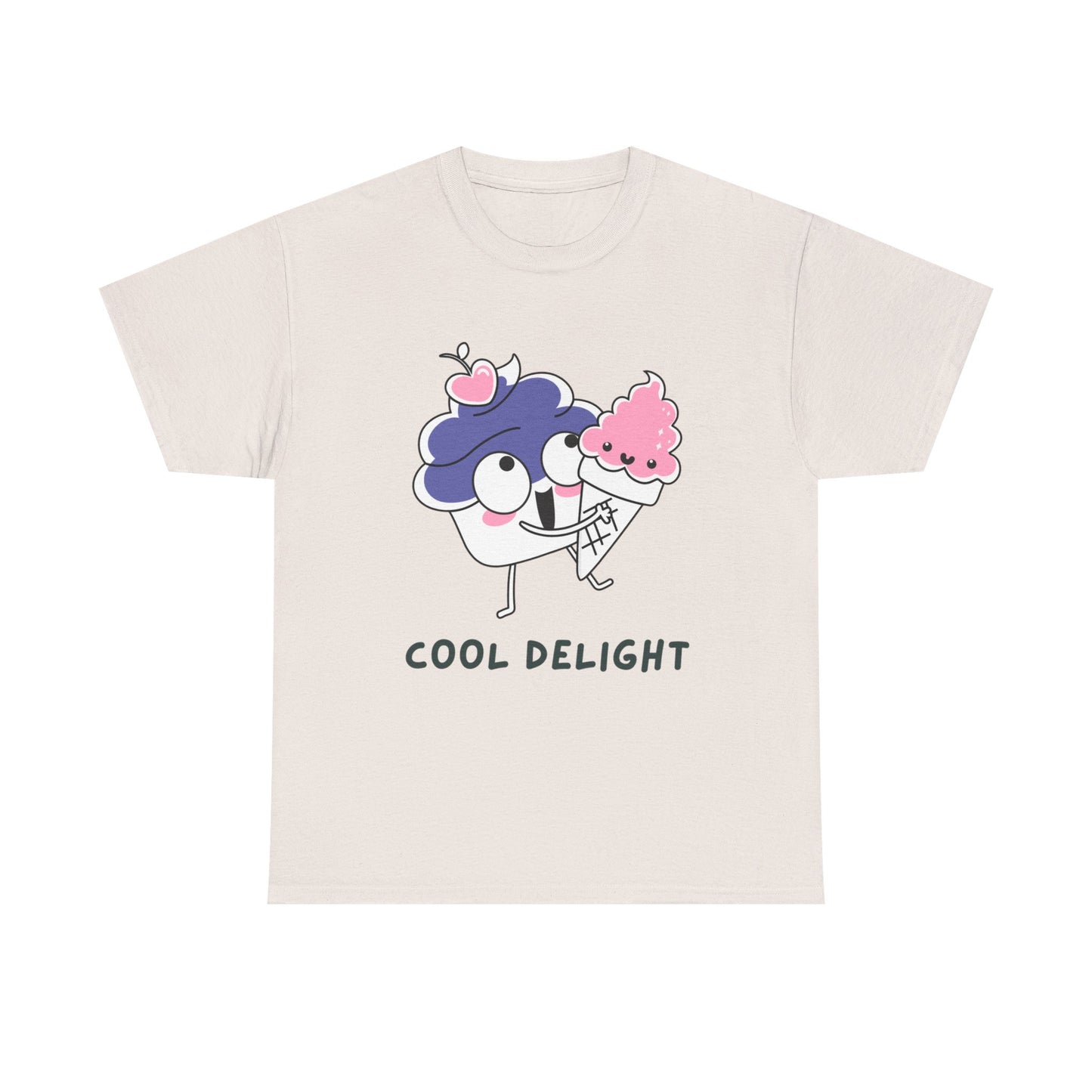 Cool Delight Unisex Cotton Tee, Fun Graphic Tee, Ice Cream Lover Shirt, Summer Vibes Apparel, Cute Gift for Kids & Adults