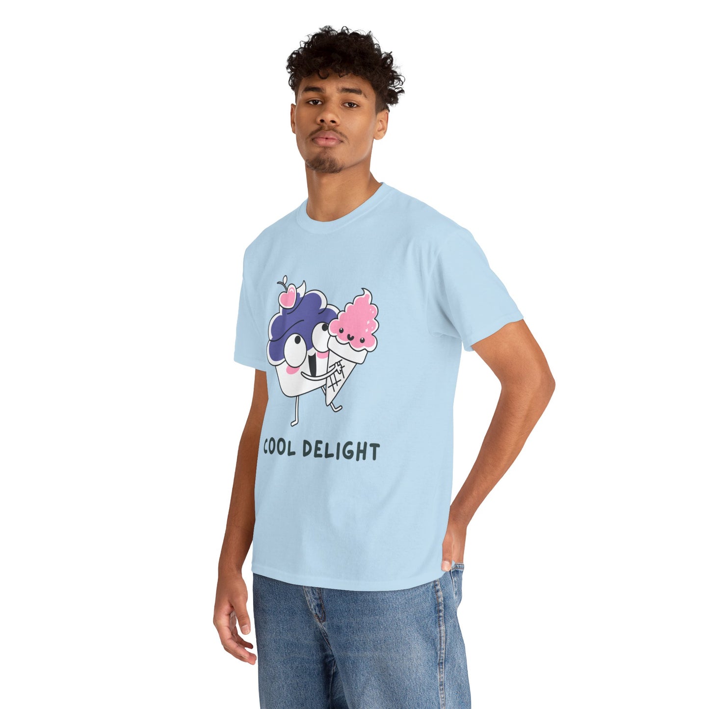 Cool Delight Unisex Cotton Tee, Fun Graphic Tee, Ice Cream Lover Shirt, Summer Vibes Apparel, Cute Gift for Kids & Adults