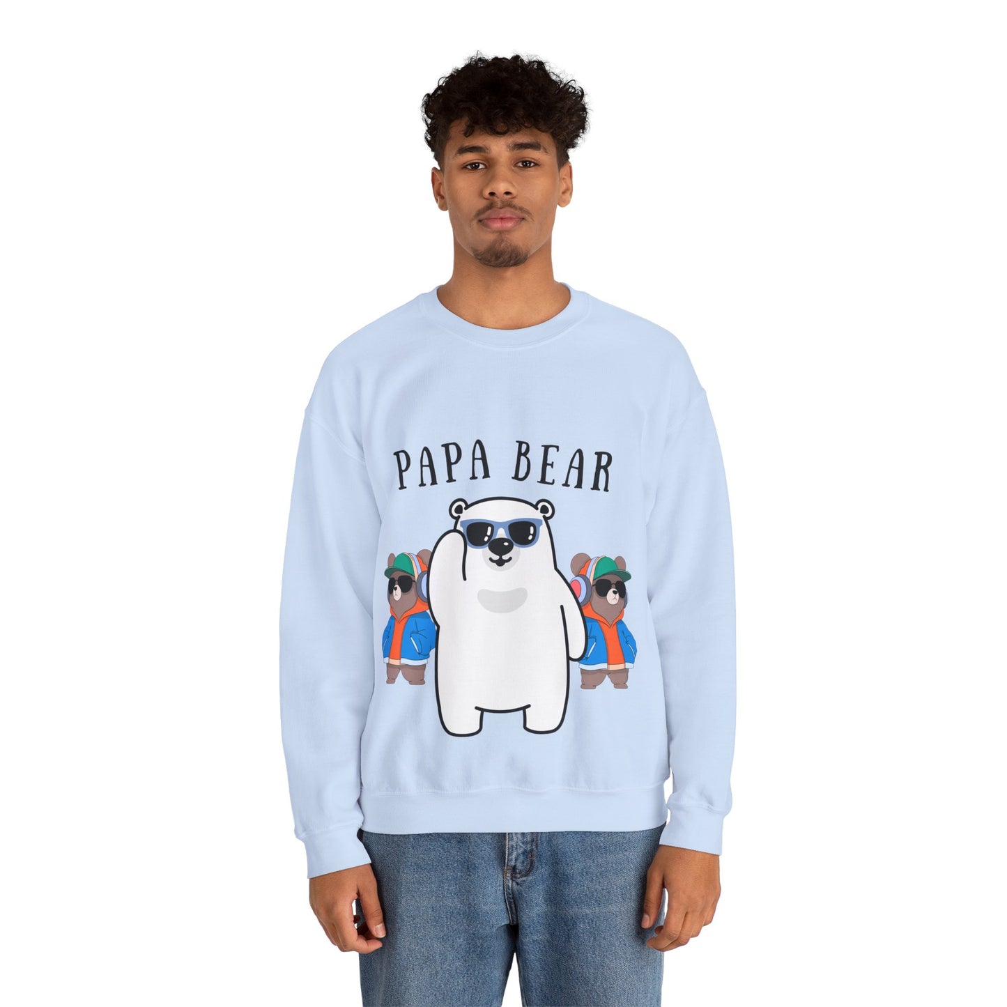 Papa Bear Unisex Heavy Blend Sweatshirt | Cozy Gift for Dads, Bears Lovers, Family Gatherings, Casual Wear, Birthdays, Holidays