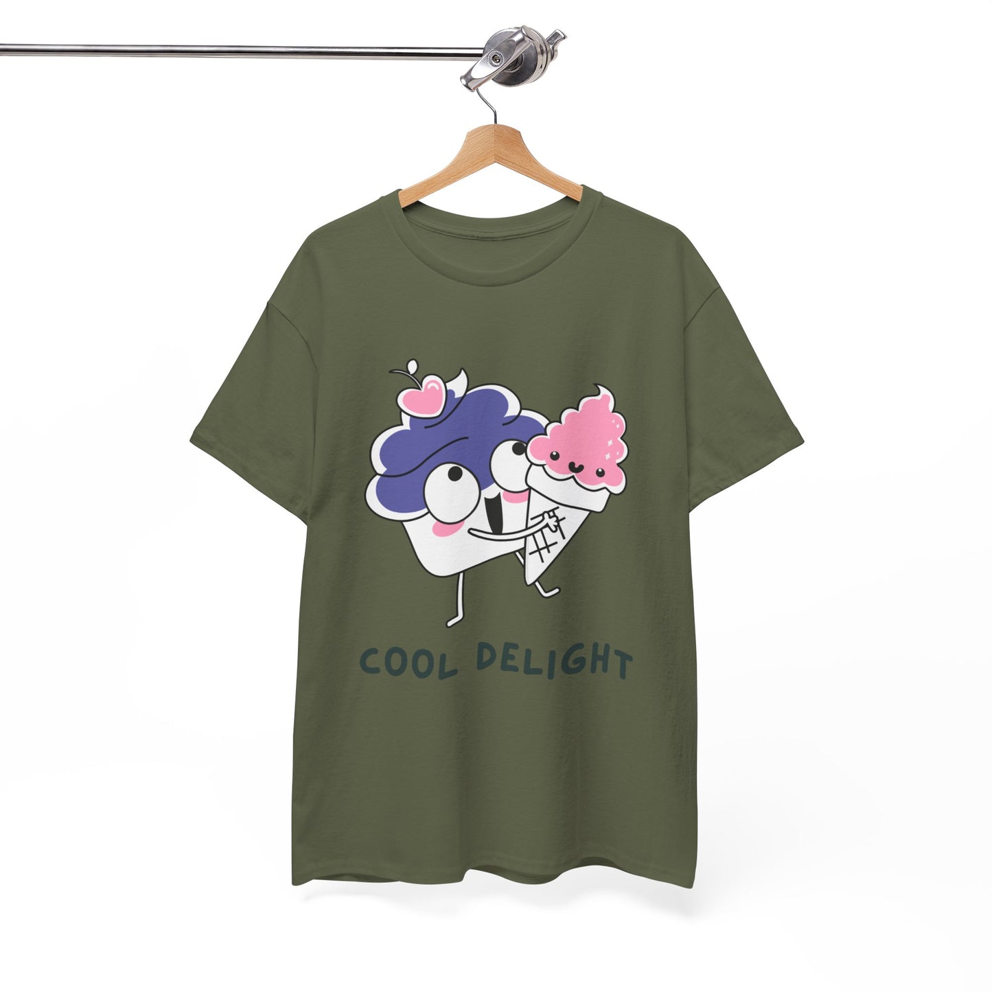 Cool Delight Unisex Cotton Tee, Fun Graphic Tee, Ice Cream Lover Shirt, Summer Vibes Apparel, Cute Gift for Kids & Adults