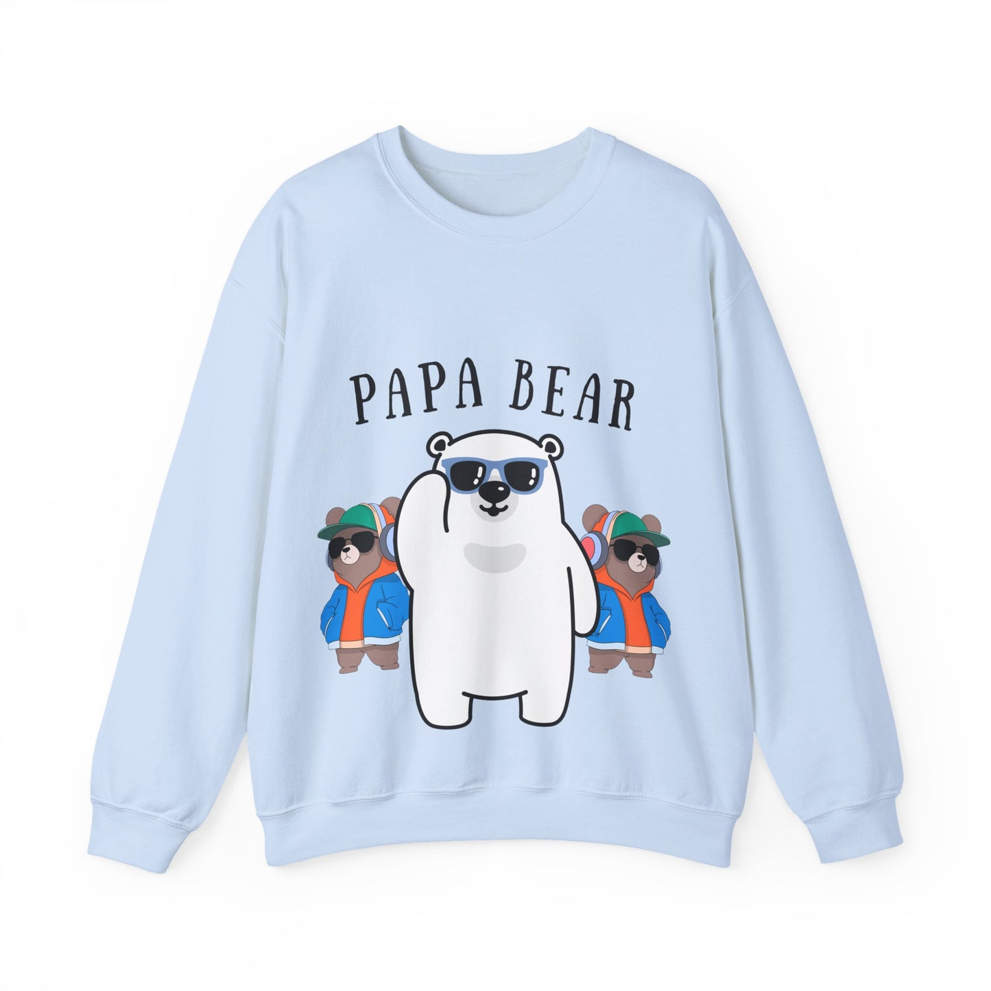 Papa Bear Unisex Heavy Blend Sweatshirt | Cozy Gift for Dads, Bears Lovers, Family Gatherings, Casual Wear, Birthdays, Holidays