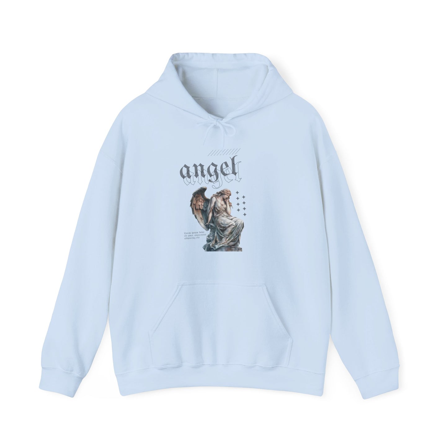 Angel Graphic Hooded Sweatshirt, Unisex Sweater, Cozy Gift, Spiritual Apparel, Fall Fashion, Chill Vibes, Everyday Wear