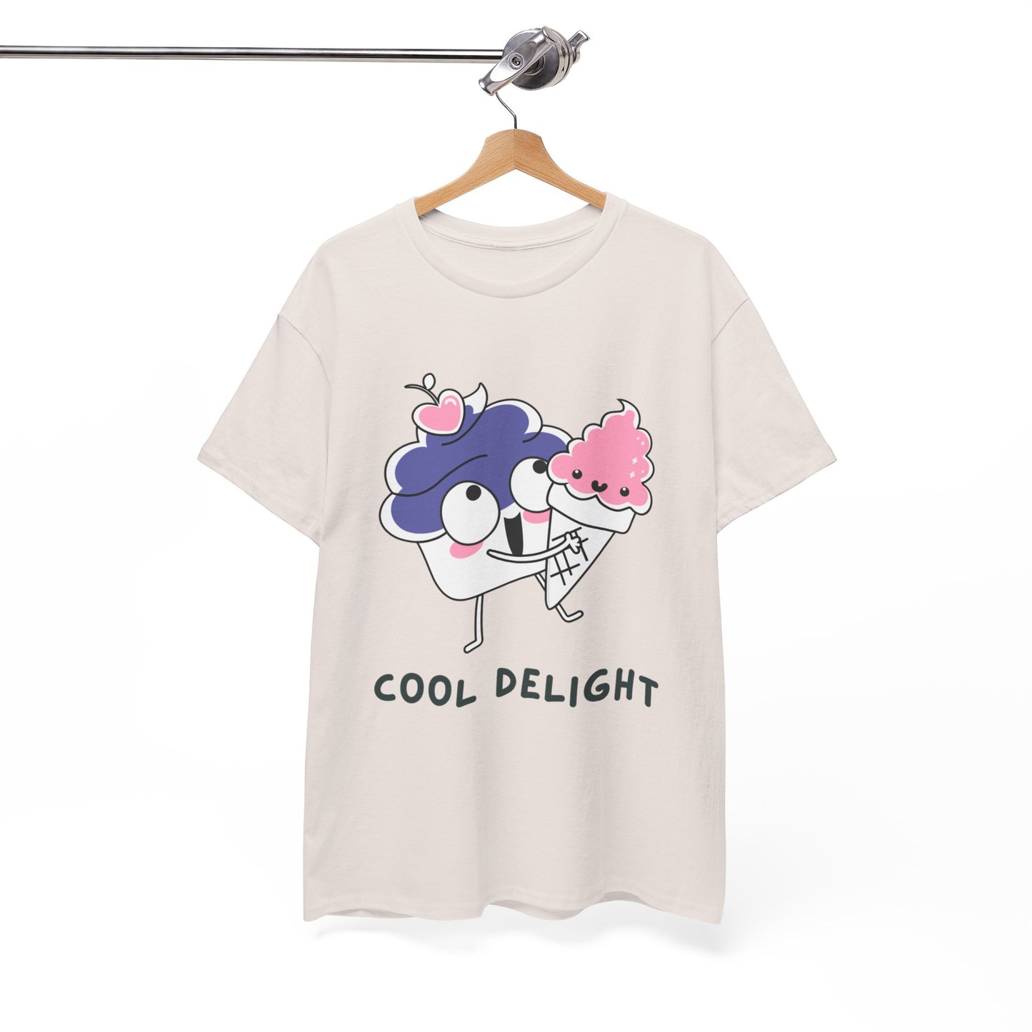 Cool Delight Unisex Cotton Tee, Fun Graphic Tee, Ice Cream Lover Shirt, Summer Vibes Apparel, Cute Gift for Kids & Adults