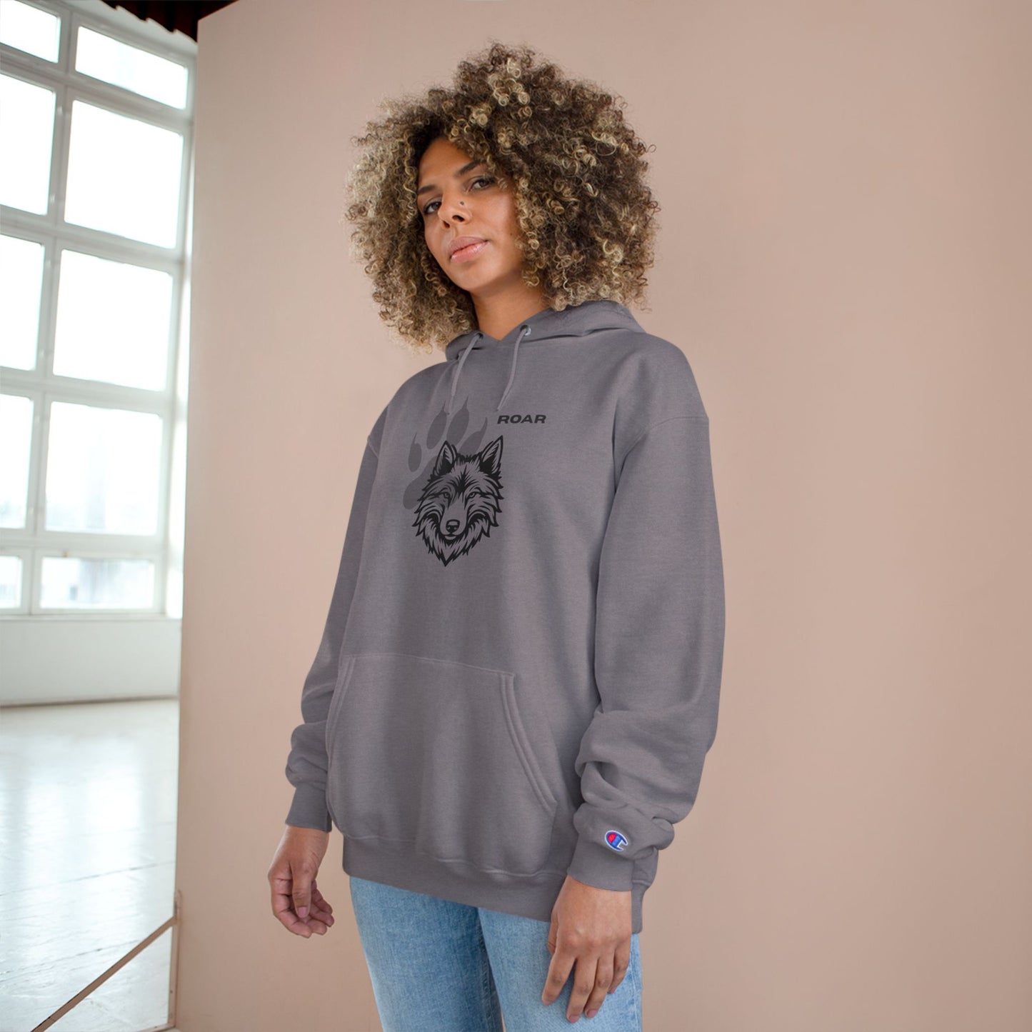 Fierce Wolf Champion Hoodie - Roar Graphic Sweatshirt | Animal Lover Gift, Cozy Streetwear, Unisex Apparel, Winter Fashion