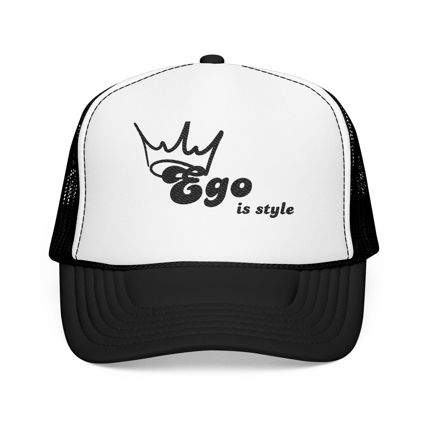 Stylish Embroidered Foam Trucker Hat, Mens Cap, Casual Fashion Accessory, Great for Gifts, Summer Wear, Ego is Style