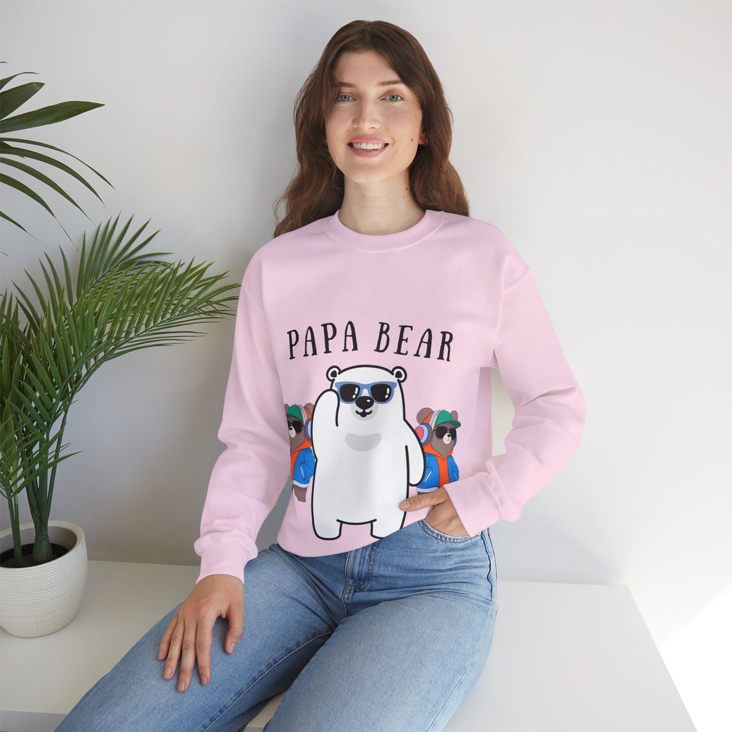Papa Bear Unisex Heavy Blend Sweatshirt | Cozy Gift for Dads, Bears Lovers, Family Gatherings, Casual Wear, Birthdays, Holidays