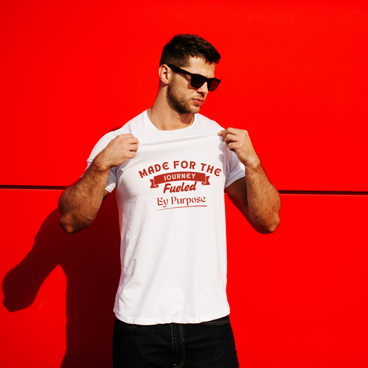 Red and White Photocentric T-shirt