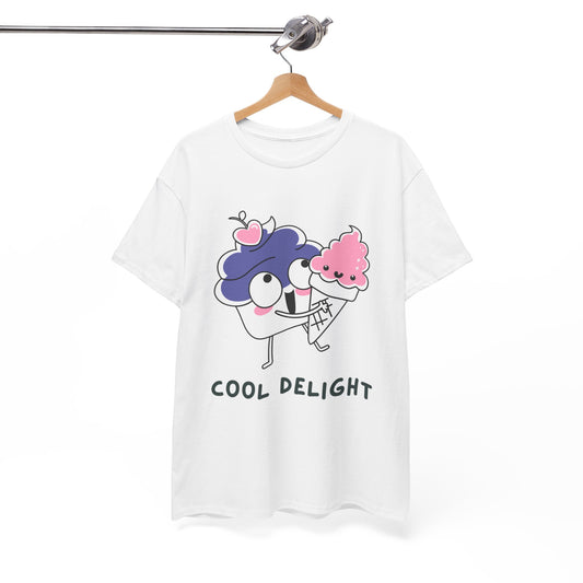 Cool Delight Unisex Cotton Tee, Fun Graphic Tee, Ice Cream Lover Shirt, Summer Vibes Apparel, Cute Gift for Kids & Adults