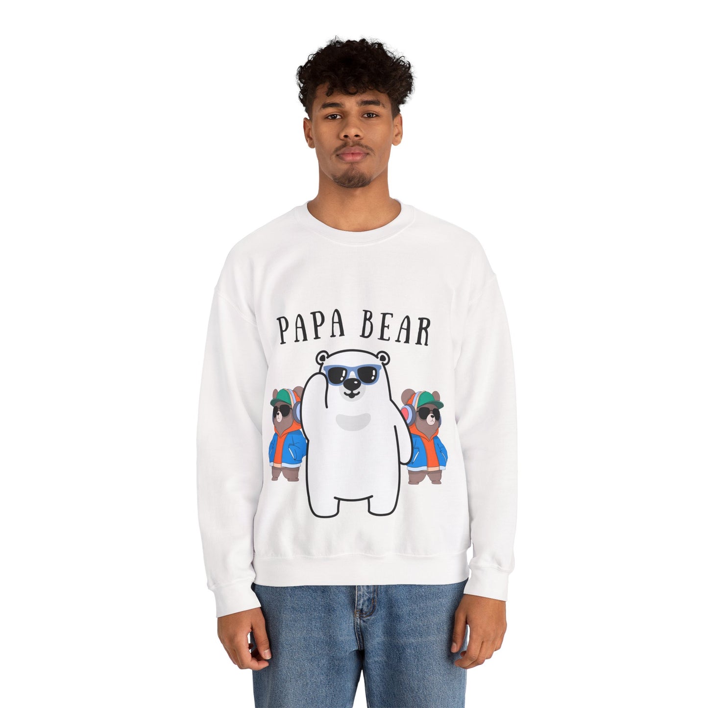 Papa Bear Unisex Heavy Blend Sweatshirt | Cozy Gift for Dads, Bears Lovers, Family Gatherings, Casual Wear, Birthdays, Holidays