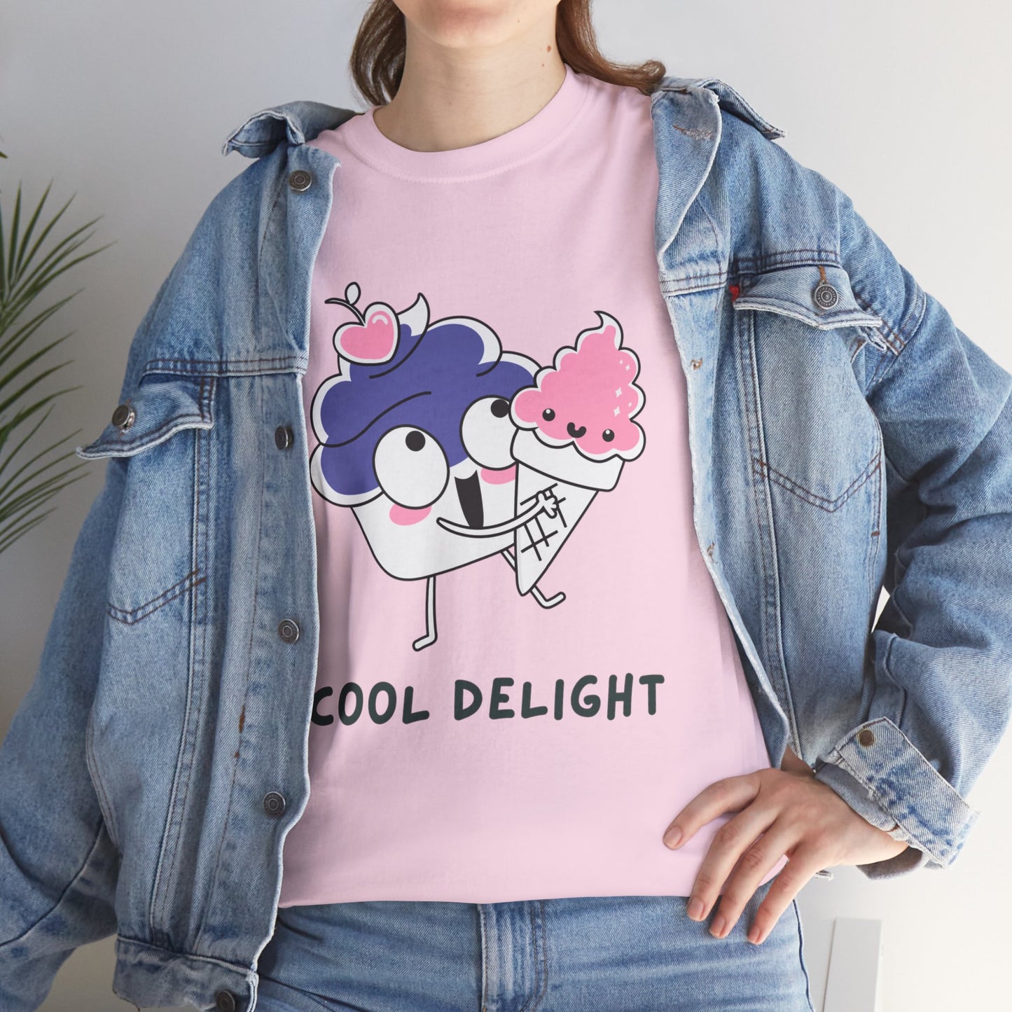 Cool Delight Unisex Cotton Tee, Fun Graphic Tee, Ice Cream Lover Shirt, Summer Vibes Apparel, Cute Gift for Kids & Adults