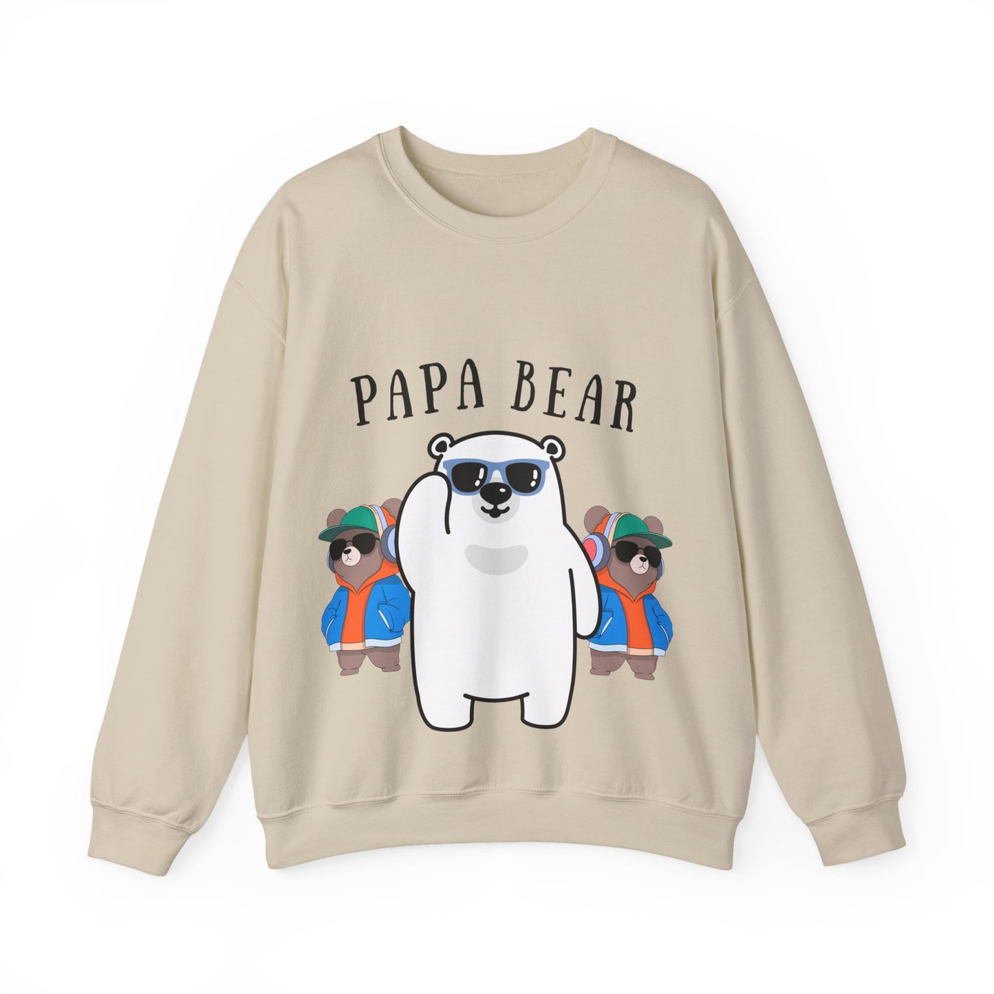 Papa Bear Unisex Heavy Blend Sweatshirt | Cozy Gift for Dads, Bears Lovers, Family Gatherings, Casual Wear, Birthdays, Holidays